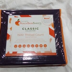 Classic Collection Bedding Set - Deep Blue and Vibrant Orange